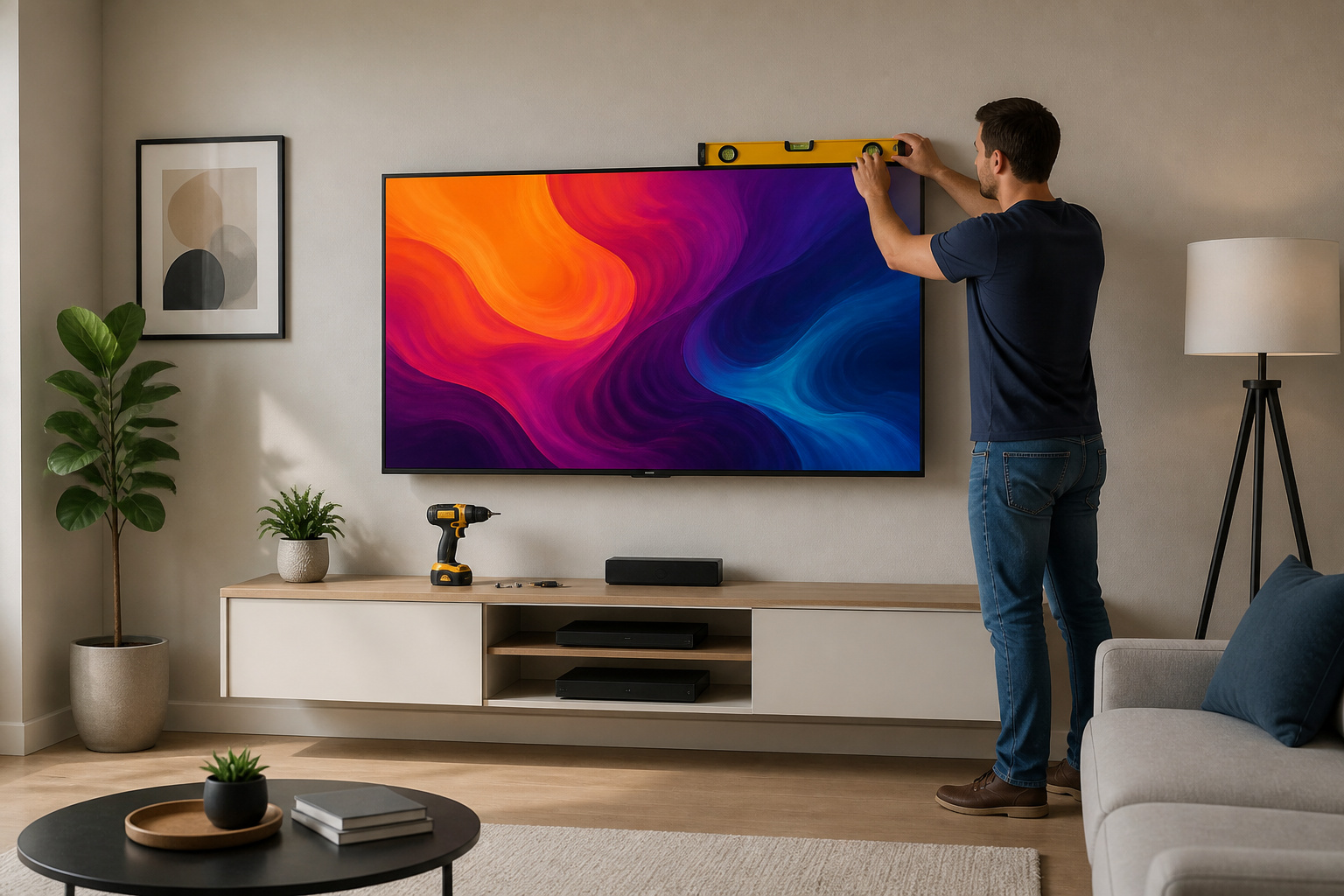 Installation tv moderne