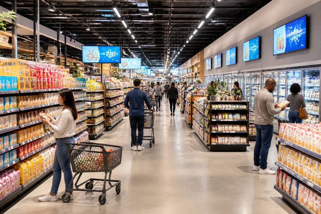 Ambiance de magasin moderne et lumineux