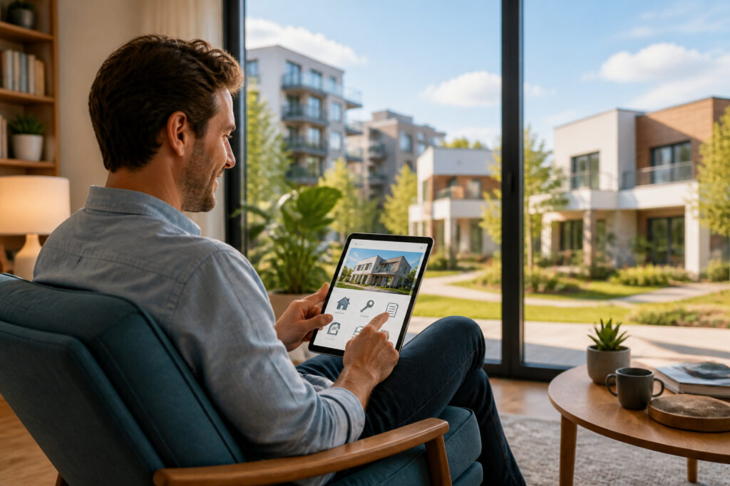 Recherche immobiliere simplifiee sur tablette
